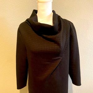 Black Quilted Tunic Dress, Size Medium
